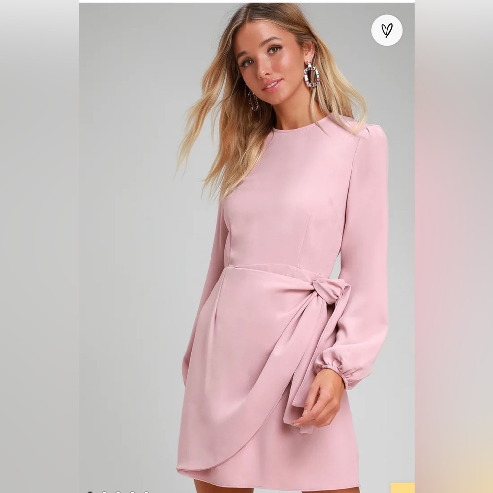 Blush Mini long sleeve dress